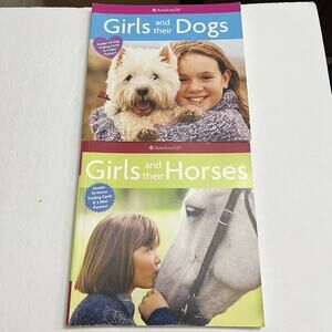 Set of 2 American Girl Books Girls and their Dogs and Girls and their Horses